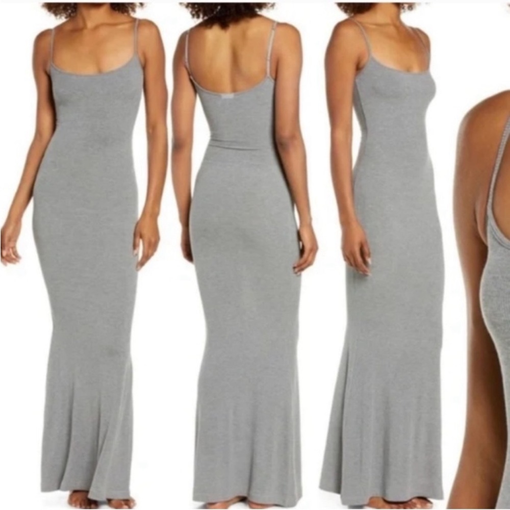 SKIMS Maxi Dress Grey